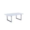 Padraig 79 in. L Rectangle White Modern Dining Table by Best Master Furniture -Inspired Home Sales Store white chrome best master furniture kitchen dining tables ba222t 64 1000