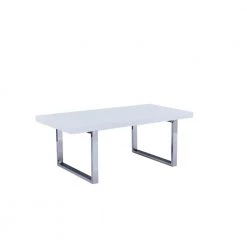 Padraig 79 in. L Rectangle White Modern Dining Table by Best Master Furniture