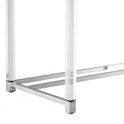 Caspian White/Chrome Writing Desk with High Gloss Finish by Inspired Home -Inspired Home Sales Store white chrome inspired home computer desks dk159 09we hd 76 1000