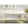 Verity White/Gold Faux Fur Ottoman Bench with Metal Frame by Inspired Home -Inspired Home Sales Store white gold inspired home bedroom benches bh08 05we hd 64 1000
