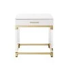 Caspian White/Gold End Table with High Gloss Finish by Inspired Home 2 Caspian White/Gold End Table with High Gloss Finish by Inspired Home -Inspired Home Sales Store white gold inspired home end side tables et159 09wg hd 64 1000