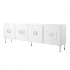 Keao White Sideboard 4-Doors by Inspired Home