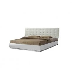 Spain White King Modern Platform Bed by Best Master Furniture